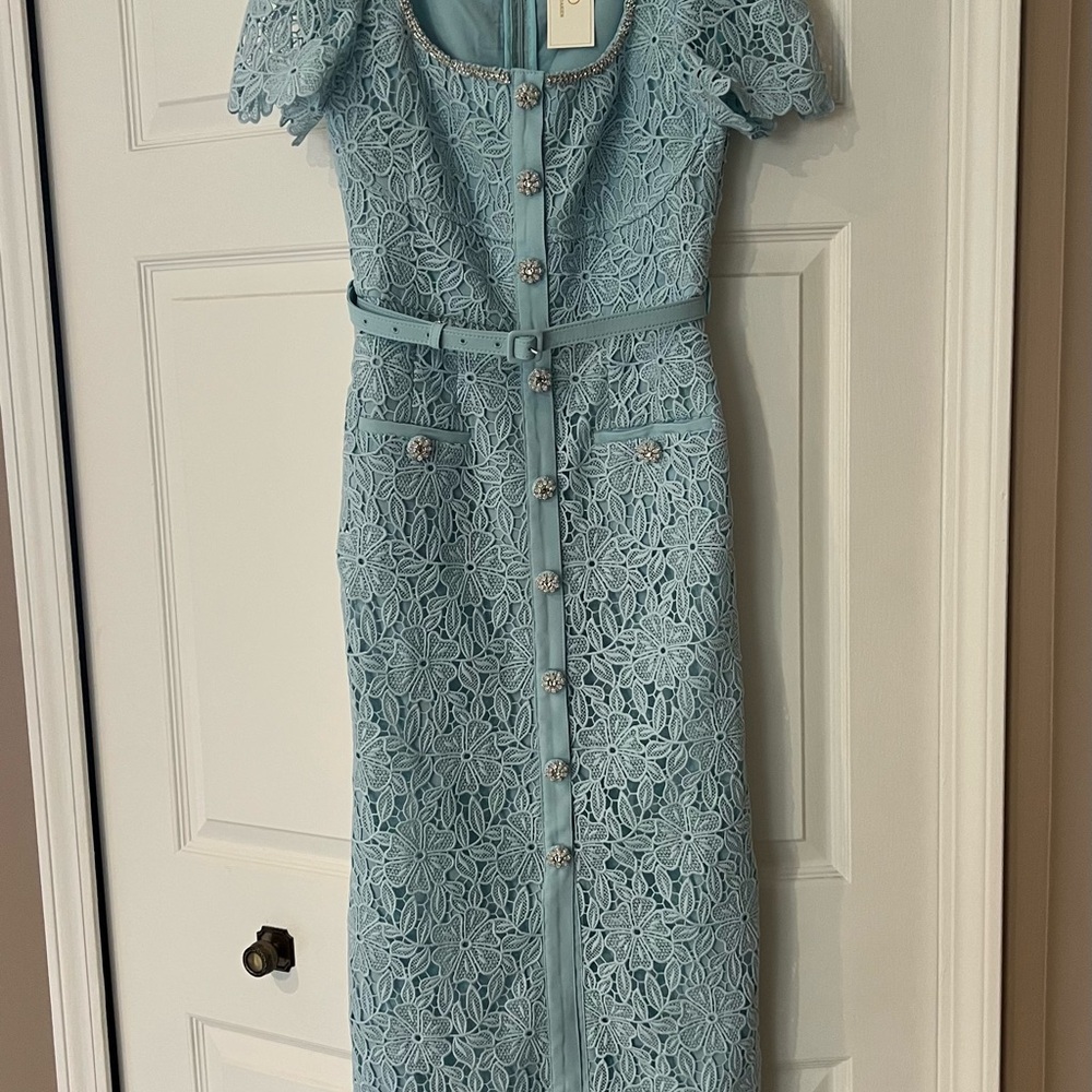 Self portrait inspired Blue Lace Dress